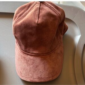 rag & bone Suede Cap in Rust Brown